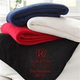 Personalized Corporate Embroidered Logo Fleece Throw - 8544