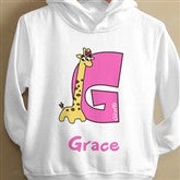 Girl Alphabet Animals© Toddler Hooded Sweatshirt - 8635-THS