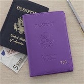 World Traveler Passport Cover - Purple - 8744-P