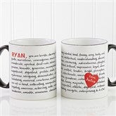 Reasons To Love You Personalized Mug- 15 oz. - 8863-L