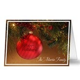 Red Ornament Christmas Cards - 8883