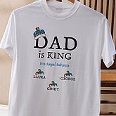 Dad is King Personalized Adult T-Shirt - 9008CT