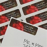 Red Ornament Return Address Labels - 9060