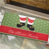 Santa Stop Here!© Personalized Oversized Doormat - 9248-O