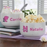 Girl Alphabet Animals© Personalized Stoneware Bowl - 9351
