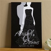 Bride & Groom Silhouette© Canvas Art - 24