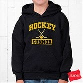14 Sports Black Hooded Sweatshirt - Youth - 9582-Y