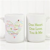 Heart of Love Personalized Coffee Mug- 15 oz. - 9585-L