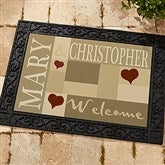 Loving Hearts Personalized Doormat - 9595