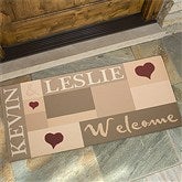 Loving Hearts Personalized Oversized Doormat - 9595-O