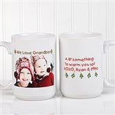 Christmas Photo Wishes Personalized Coffee Mug- 15 oz. - 9779-L