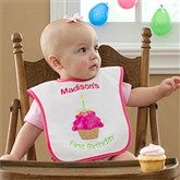 My First Birthday Embroidered Bib For Girls - 9796-G