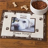 Throw Me A Bone© Brown Pet Photo Meal Mat - 9852-BRN