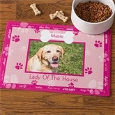 Throw Me A Bone© Pink Pet Photo Meal Mat - 9852-P