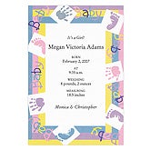 Baby Prints Birth Announcement
