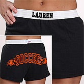 Custom Personalized Athletic Soffe Shorts  - Black, Personalized Athletic Soffe Shorts - Grey, Personalized Athletic Soffe Shorts with Sport and Name - Red