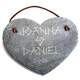 Markings Of Love Heart Slate Sign