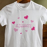 Personalized Baby Bib - She's All Heart Design, Fleece Romper - She's All Heart Design, T-Romper - She's All Heart Design, T Shirt - She's All Heart Design, Kids Nightgown - She's All Heart Design, Kids Sweatshirt - She's All Heart Design, Kids T Shirt - She's All Heart Design
