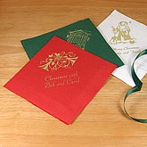 Personalized Holiday Cocktail Napkins. Just 24.95 USD Personalized Holiday Cocktail Napkins