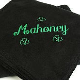 Irish Pride Embroidered Fleece Throw