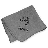 Dog Breed© Embroidered Fleece Throw