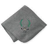 Country Club Monogrammed Fleece Throw