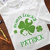 Irish Lucky Four Leaf Clover Personalized Baby Bib