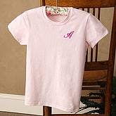 Embroidered Fitted Tee - Pink