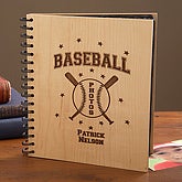 Personalized Baseball Wood Photo Album