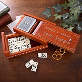 Personalized Playing Card & Domino Game Set Personalized Playing Card & Domino Game Set