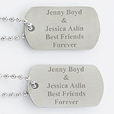 Just For Kids© Engraved Dog Tag Set