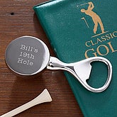 19th Hole Silver Plated Bottle Opener