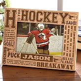 H is for Hockey© Wood Frame