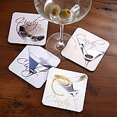 Martini Time Coaster Set