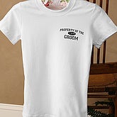 Personalized Wedding Baseball Cap - Property of The Wedding, oxer Shorts - Property of The Wedding, Ladies Fitted T Shirt - Property of The Wedding, Sweatshirt - Property of The Wedding, T Shirt - Property of The Wedding