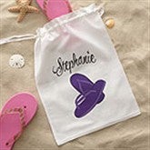 Flip Floppin' Around© Cotton Drawstring Bag