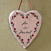 Markings Of Love Heart Slate Sign
