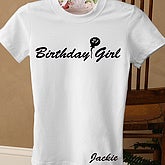 Custom Birthday T-Shirts - Birthday Girl Design in Black