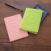 Personalized Leather Passport Covers - Key Lime Green