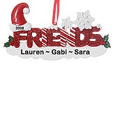 Friends Red Glitter Ornament