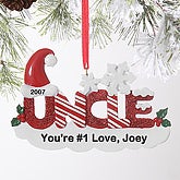 Uncle Red Glitter Ornament