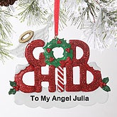 Godchild Red Glitter Ornament