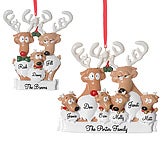 Reindeer Family Ornament -  6 Names