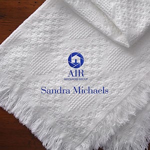 Personalized Custom Logo Embroidered Afghan Blanket - 10009