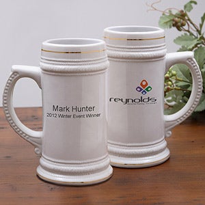 Personalized Corporate Custom Logo Ceramic Stein - 10015