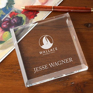 Personalized Corporate Engraved Logo Crystal Plaque - 10017
