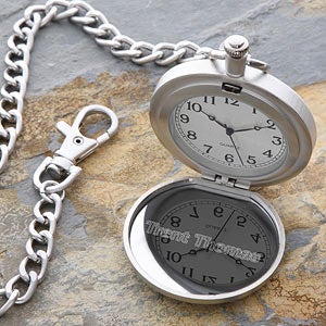 Personalized Corporate Engraved Logo Pocket Watch - 10024