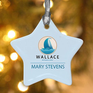 Personalized Corporate Custom Logo Star Ornament - 10030