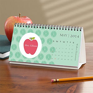 Personalized Teachers Desk Calendar - Apple - 10038