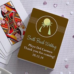 Personalized Wedding Favor Playing Cards - Palm Trees - 10058